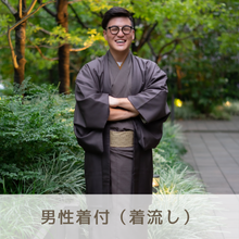 画像をギャラリービューアに読み込む, 男性の着付け(着流し)